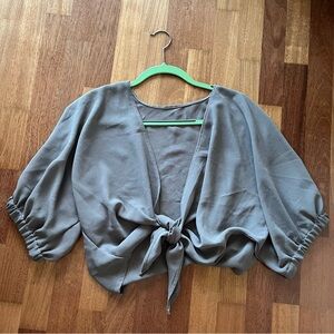 Handmade CUB Green Dead-stock Wrap Top OS